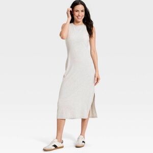 Target All In Motion Ribbed Racerback Midi Dress w/ Built-in Bra NWT